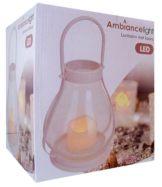 Lantaarn met LED-kaars