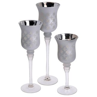 Home&Styling Set of 3 luxury candlesticks