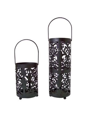 Kaarsenhouders - nostalgie - set van 2