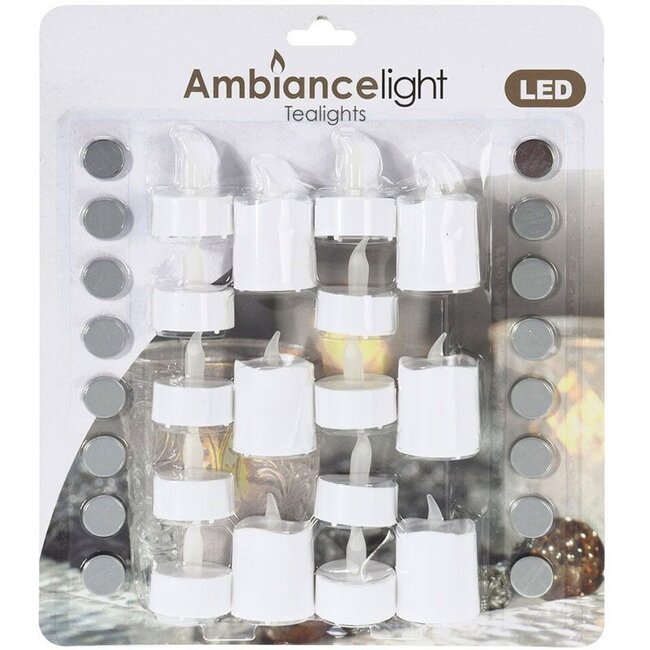 Ambiance LED-Teelichter - 16 Stück - Groß und klein