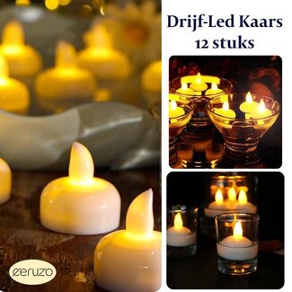 Ambiancelight LED Drijfkaarsjes - 12 stuks