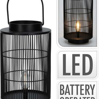 Ambiancelight LED-Laterne aus Metall - 30 cm
