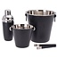 Excellent Houseware Barset 4-delig RVS - mat zwart