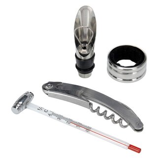 Excellent Houseware Wine accessories set in tin box