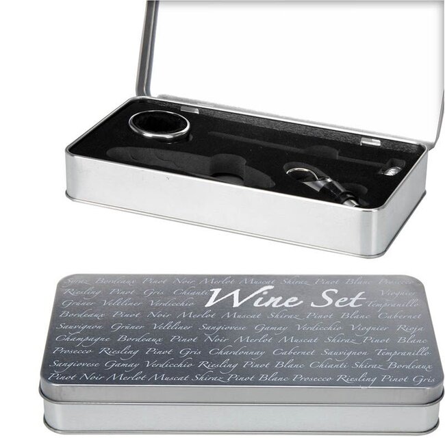 Excellent Houseware Wine accessories set in tin box