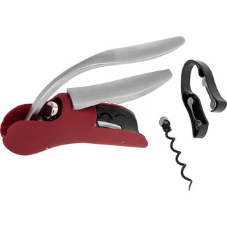 Excellent Houseware Luxury Corkscrew with foil cutter red