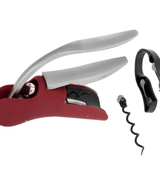 Excellent Houseware Luxe Kurkentrekker met foliesnijder rood