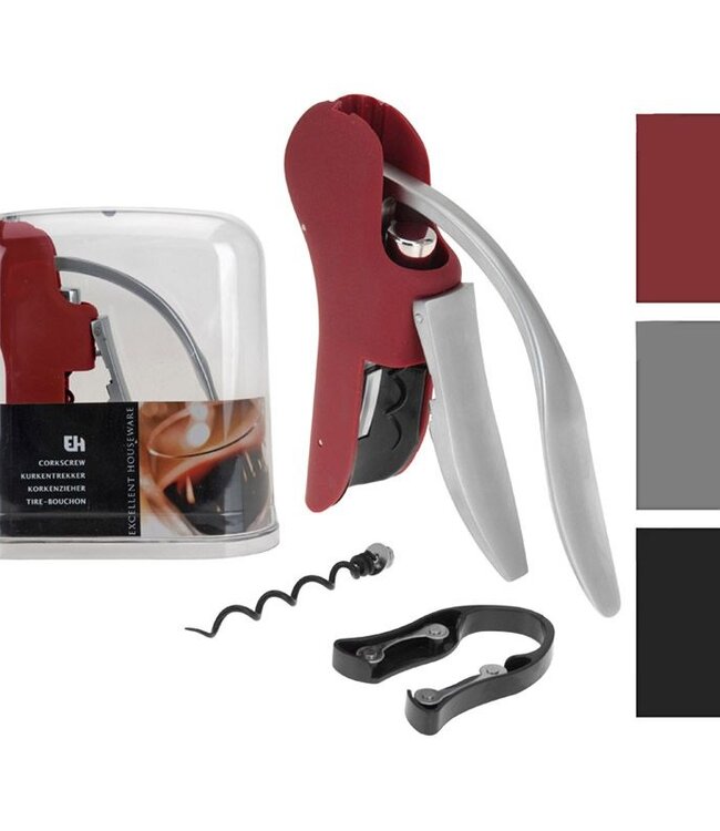 Luxe Kurkentrekker met foliesnijder rood