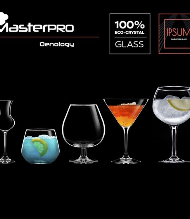 Masterpro Waterglazen 380ml - Kristalglas - 2 stuks