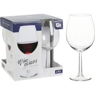 Excellent Houseware Red wine glasses - Set of 4 - 580 ml