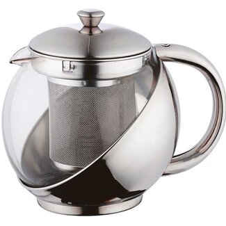 Renberg Teekanne aus Edelstahl mit Filter - 0,75 l