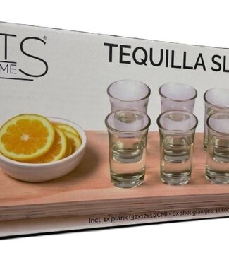 Tequila Serving Set - Tequila Shotjes op Serveerplank