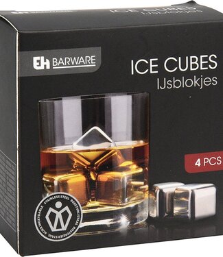 Excellent Houseware IJsblokjes RVS - 4 stuks