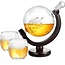 Ceruzo Whiskey Karaf - Globe Decanter - incl. 2 glazen