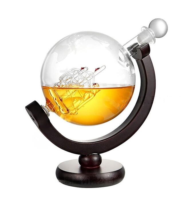 Whiskey Karaf - Globe Decanter - incl. 2 glazen