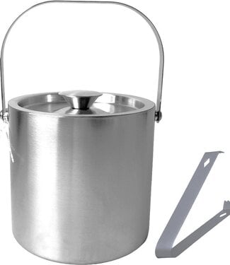 Ceruzo IJsemmer RVS - 3 Liter - extra Groot - met Deksel en Tang
