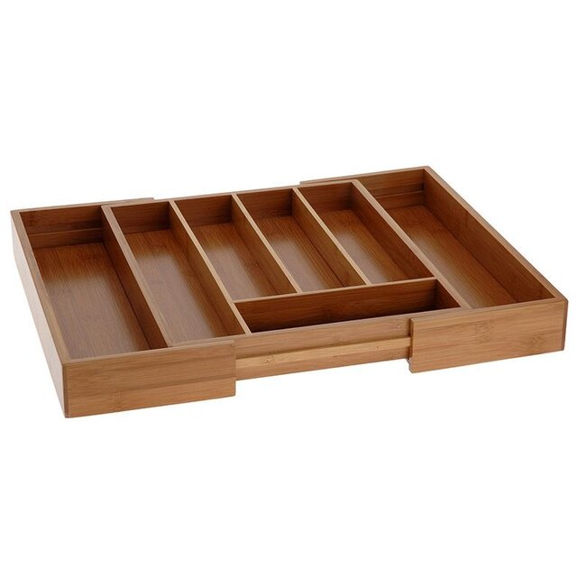 Excellent Houseware Bambus ausziehbares Besteckfach