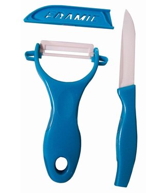 Excellent Houseware Keramische schilmessen (blauw)