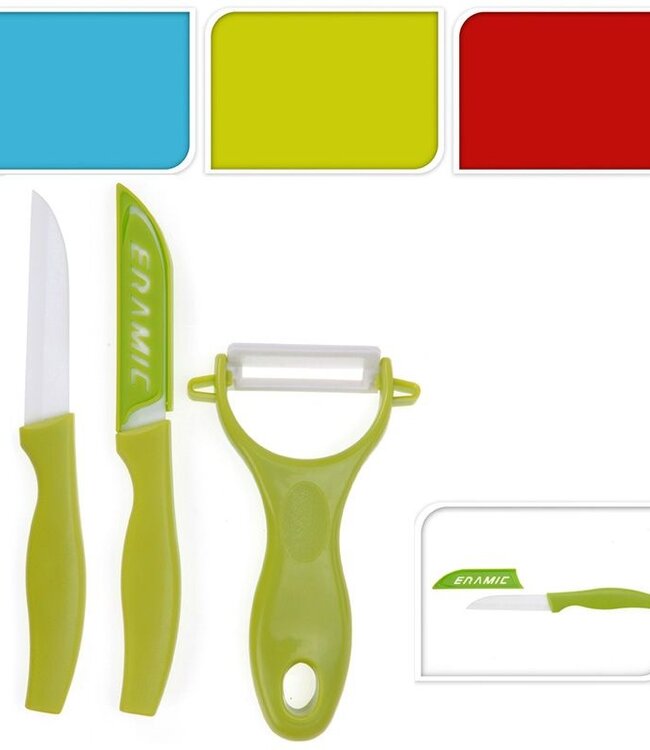 Keramische schilmessen  - groen