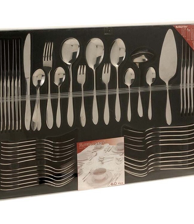 Bestekset, roestvrij staal (60 dlg)