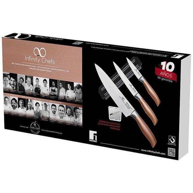 Bergner Infinity Chefs Knife set with magnetic rack