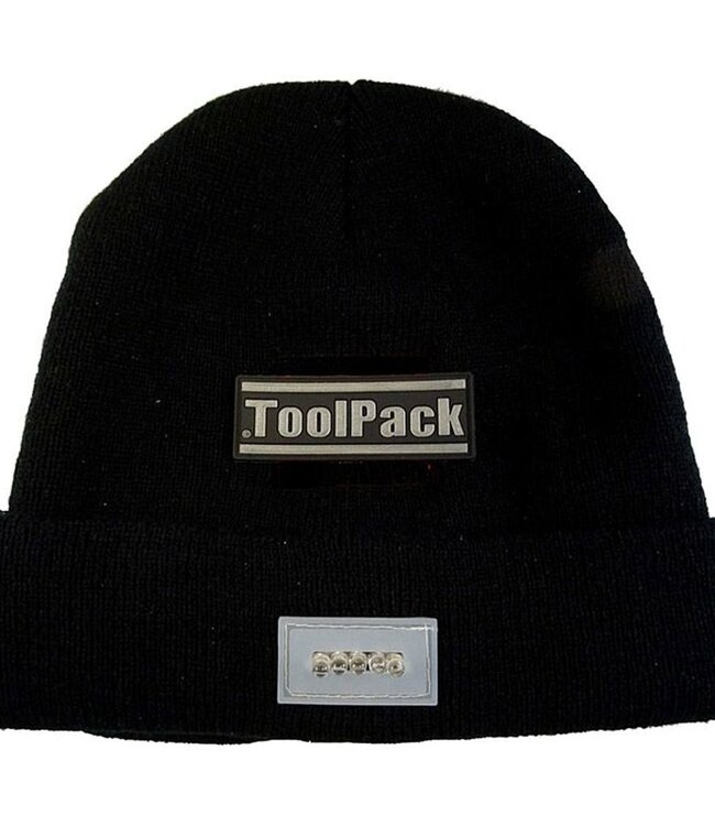 ToolPack Werkmuts met LED-verlichting - zwart