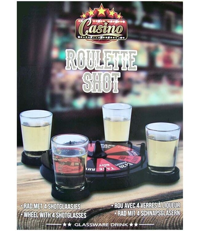 Roulette + 4 shots - Drinkspel