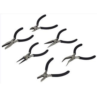 Brüder Mannesmann Self-opening precision pliers set - 6-piece