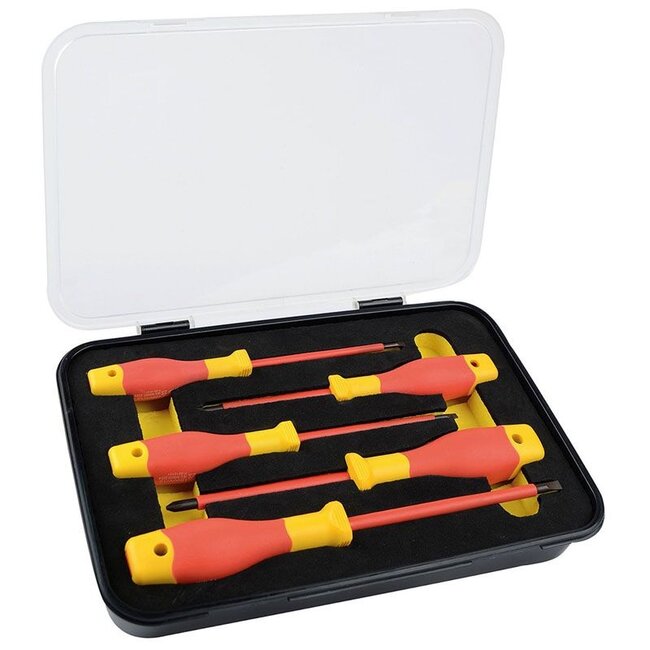 Brüder Mannesmann VDE 5-piece screwdriver set in cassette