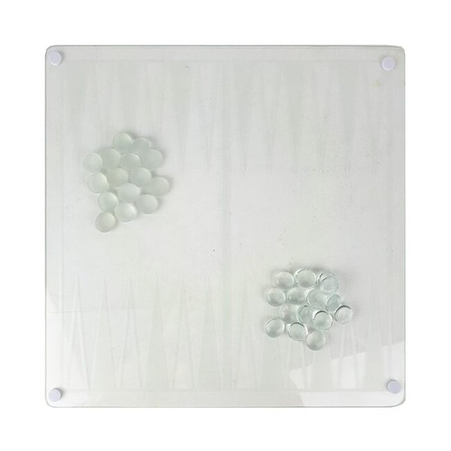Glass Game Set (3-in-1) - Chess, Backgammon, Checkers