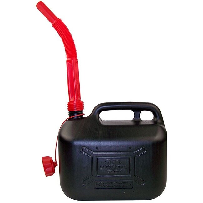 Jerrycan with screw-on spout 5 liters