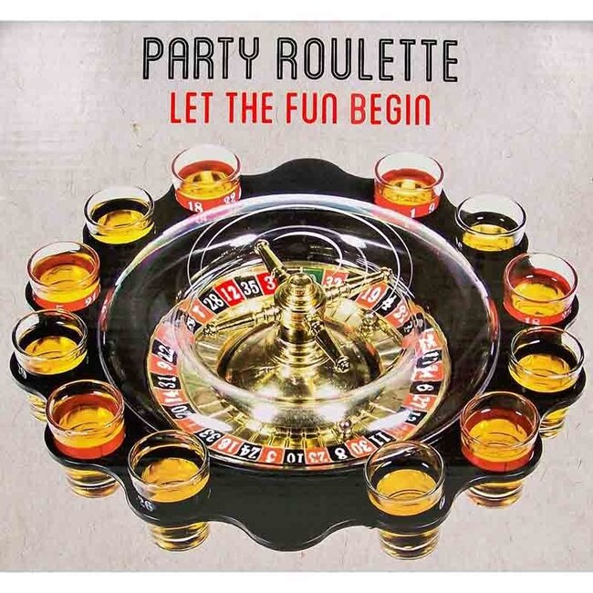 Party Roulette with 12 shot glasses