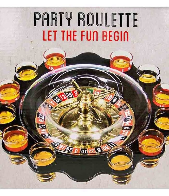Party Roulette met 12 shotglaasjes