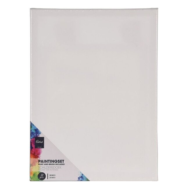 Artist Malset mit 2 Leinwänden, Acrylfarben und Zubehör