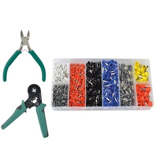 Brudermannesmann Crimping pliers - incl. 1200 sleeves and side cutting pliers