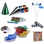 Party set for children's parties - party hats, bells and more