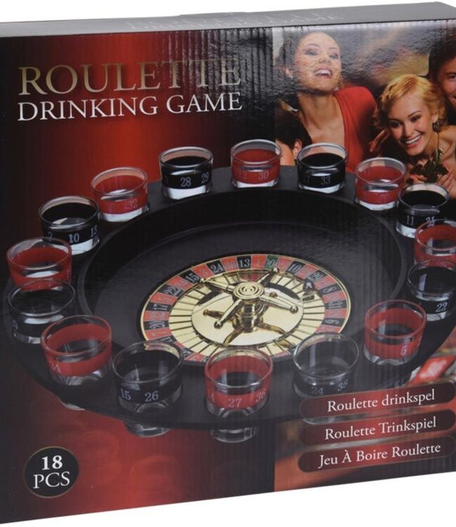 Roulette Drankspel - 16 shotglaajes