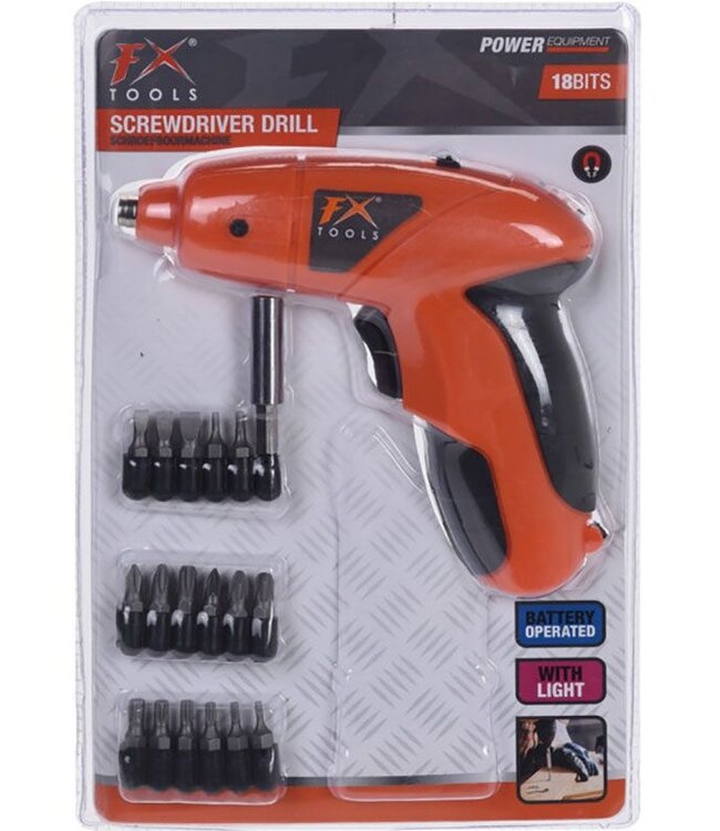 Schroefboormachine - met 18 Bits
