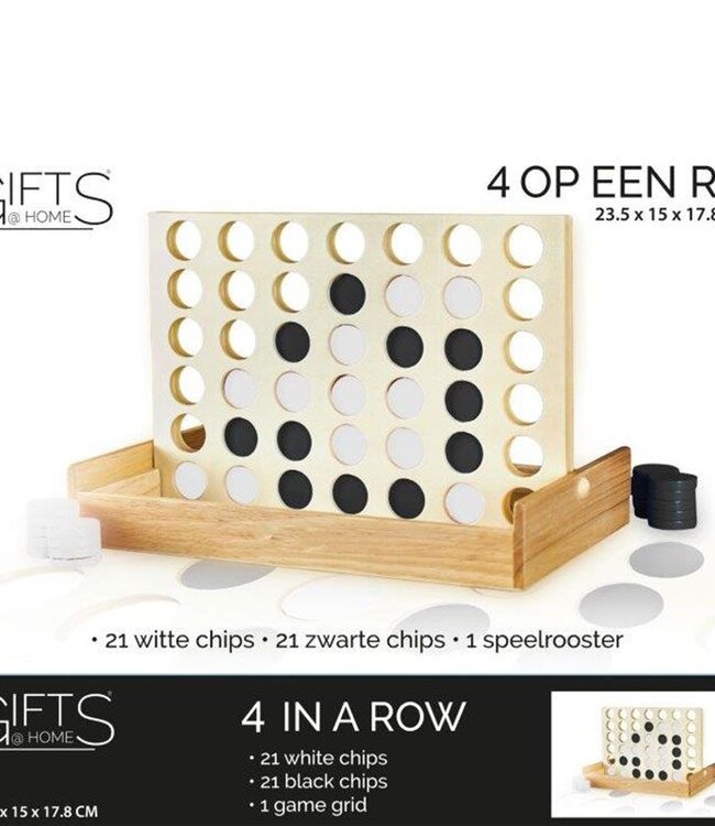 Vier op een Rij - Hout - Reisspel