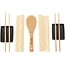 Excellent Houseware Sushi-Set aus Bambus und Keramik - Für 2 Personen