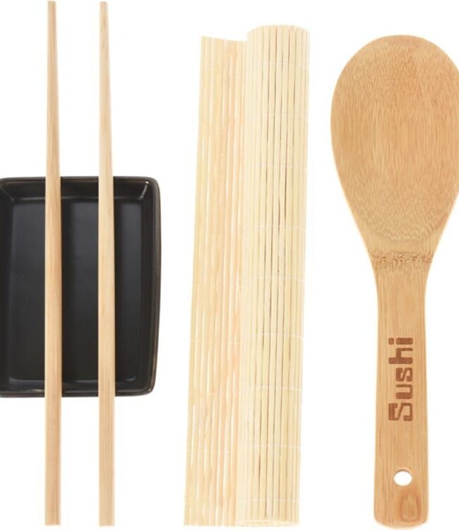 Sushi Set - Bamboe + Keramiek - voor 2 personen