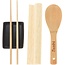 Excellent Houseware Sushi Set - Bamboo + Ceramic - for 2 people
