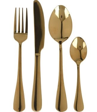 Excellent Houseware Bestekset 16 dlg - RVS - Goud
