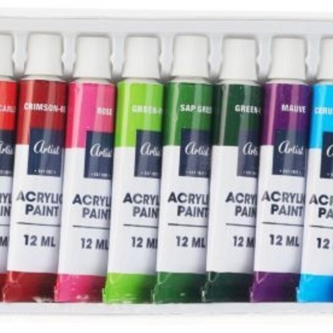 Staffelei mit gefülltem Malkoffer - 36-teilig