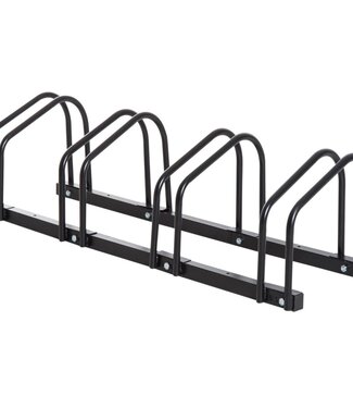 Ceruzo Fietsenrek voor 4 Fietsen - 100 cm - Vloermontage - Zwart