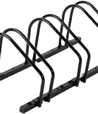 Ceruzo Fietsenrek voor 3 Fietsen - 100 cm - Vloermontage - Zwart