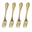 Excellent Houseware Kuchengabeln - 4 Stück - Goldfarben