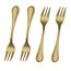 Excellent Houseware Kuchengabeln - 4 Stück - Goldfarben
