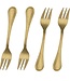 Gebaksvorkjes - 4 stuks - goudkleurig