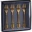 Excellent Houseware Kuchengabeln - 4 Stück - Goldfarben